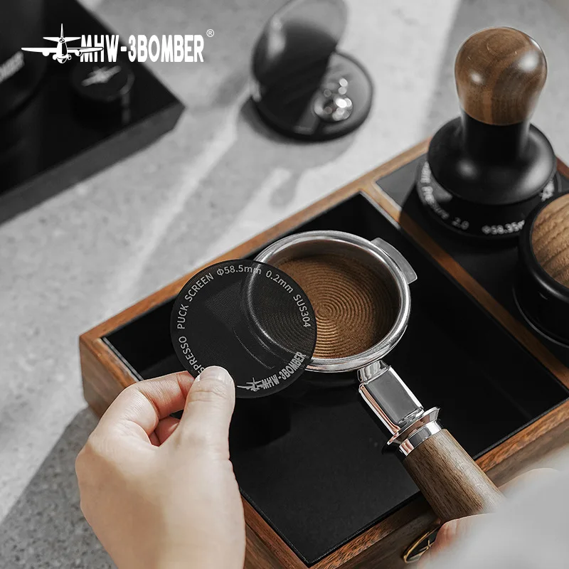 

MHW-3BOMBER 51/53/58.5mm Puck Screen 0.2/0.8mm Metal Reusable Coffee Filter for Espresso Portafilter Basket Coffee Accessories