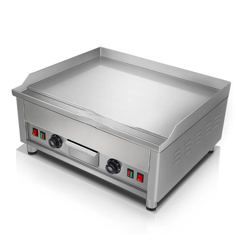 

Commercial Electric Griddle Double Temperature Control Teppanyaki Equipment Multi-functional Grill Pan