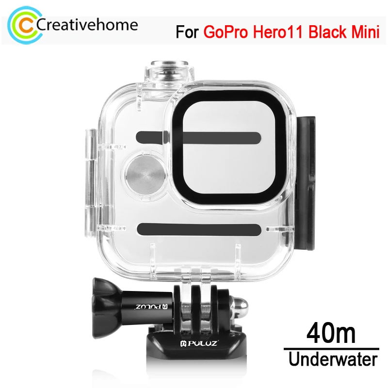 

PULUZ 40m Underwater Diving Case For GoPro Hero11 Black Mini Camera Waterproof Housing Protective Cover with Buckle Basic Mount