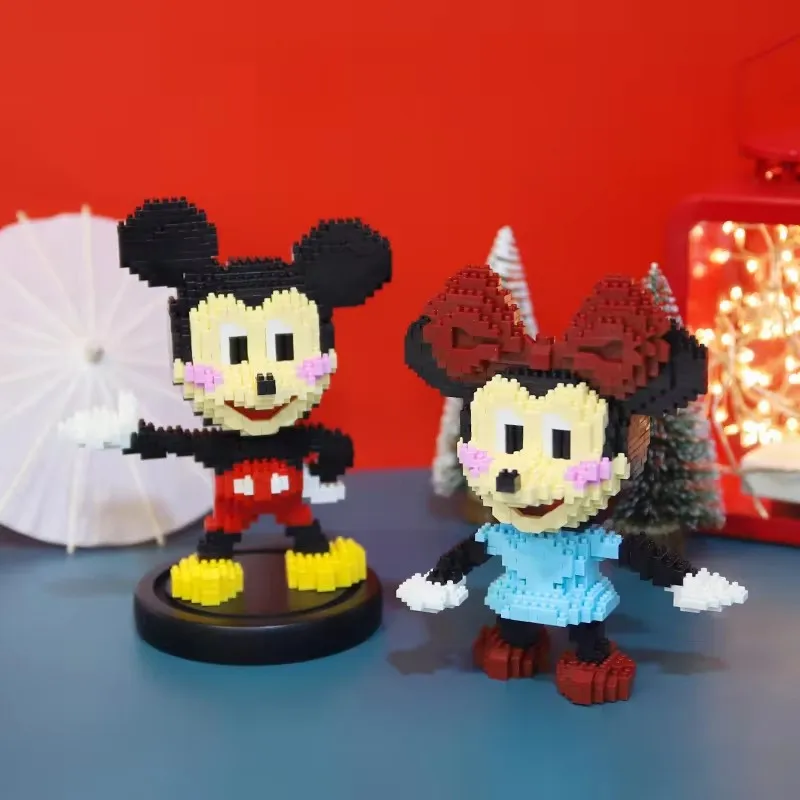 Mickey Mini Mouse Children\'S Puzzle Assembly Toy Miniature Small Particle Building Blocks Birthday Gift Home Decoration