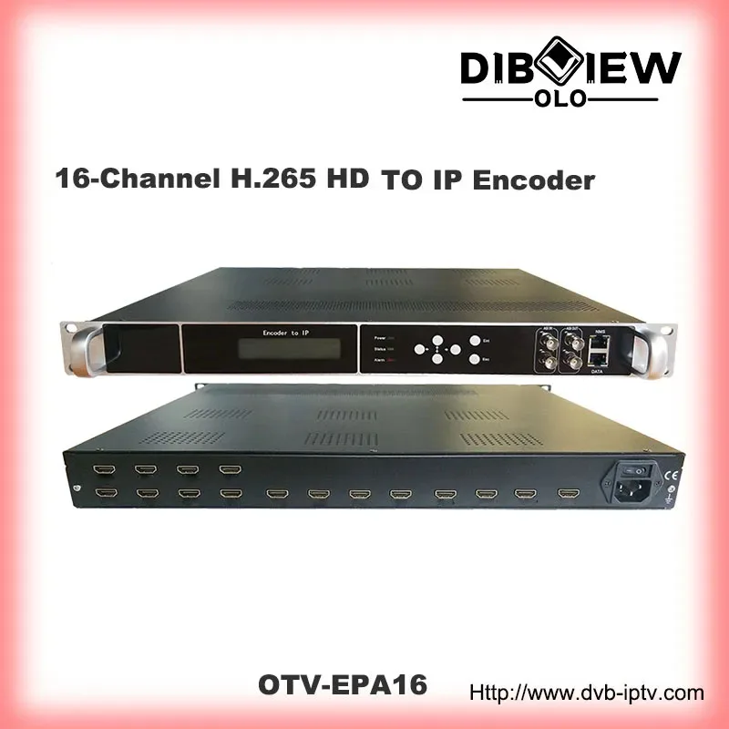 OTV-EPA16 DTV Headend  HEVC H265 H264 16-Ch HD HDMI-compatible TO IP ASI DVB Encoder