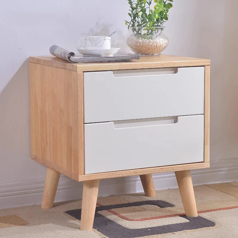Comodino basso economico Caffè mobile Lusso Cina Comodino portaoggetti Camera da letto Cassetti Legno Mesitas De Noche Mobili unici