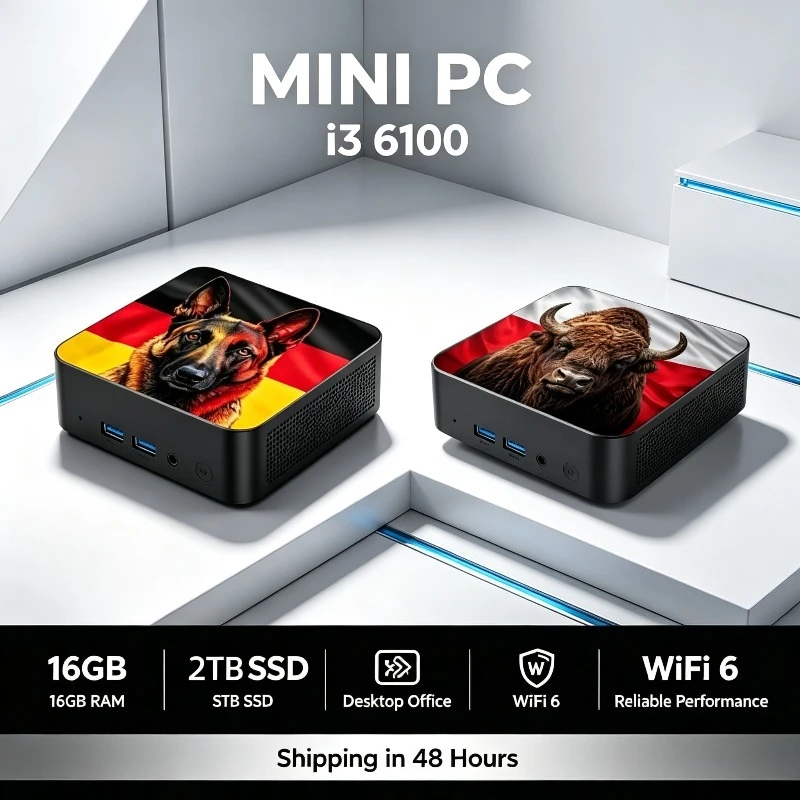 2026 Neuer Mini-PC Intel Core i3 6100 Windows 11 16GB RAM DDR4 2TB SSD WIFI …