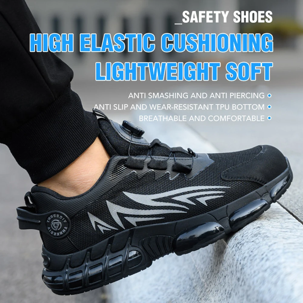 ArmorToe Steel Toe Safety Shoes Impact Puncture Proof Slip Resistant Breathable Durable for Industrial Labor #Armor3034