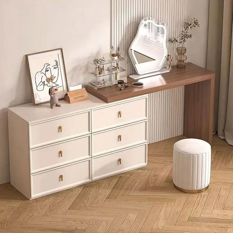 Kommode, Kommode, integrierter Schminktisch, Aufbewahrungsschrank für Zuhause, Schlafzimmer