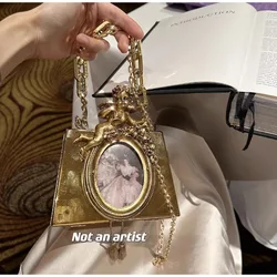 gift Acrylic decorative and resin handbag replica of the Museum collection clutches home decoration gold clutch Women's bag