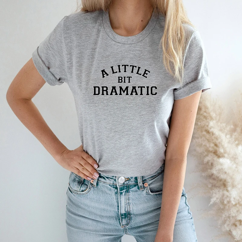 A Little Bit Dramatic T-Shirt Women Cotton Mean Girls Movie T Shirts Cotton O Neck Regina George Tshirt Femme Y2k Top Dropship