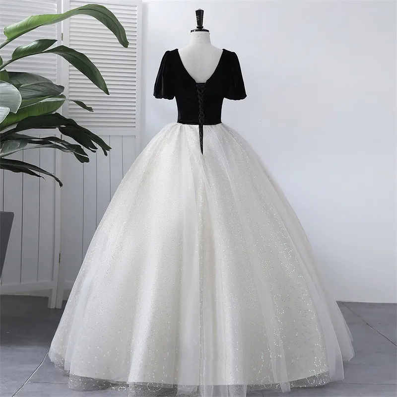 Ashley Gloria Black Quinceanera Jurken Shinny Pailletten Feestjurk Zoete Roze V-Hals Baljurk Plus Size Galajurk