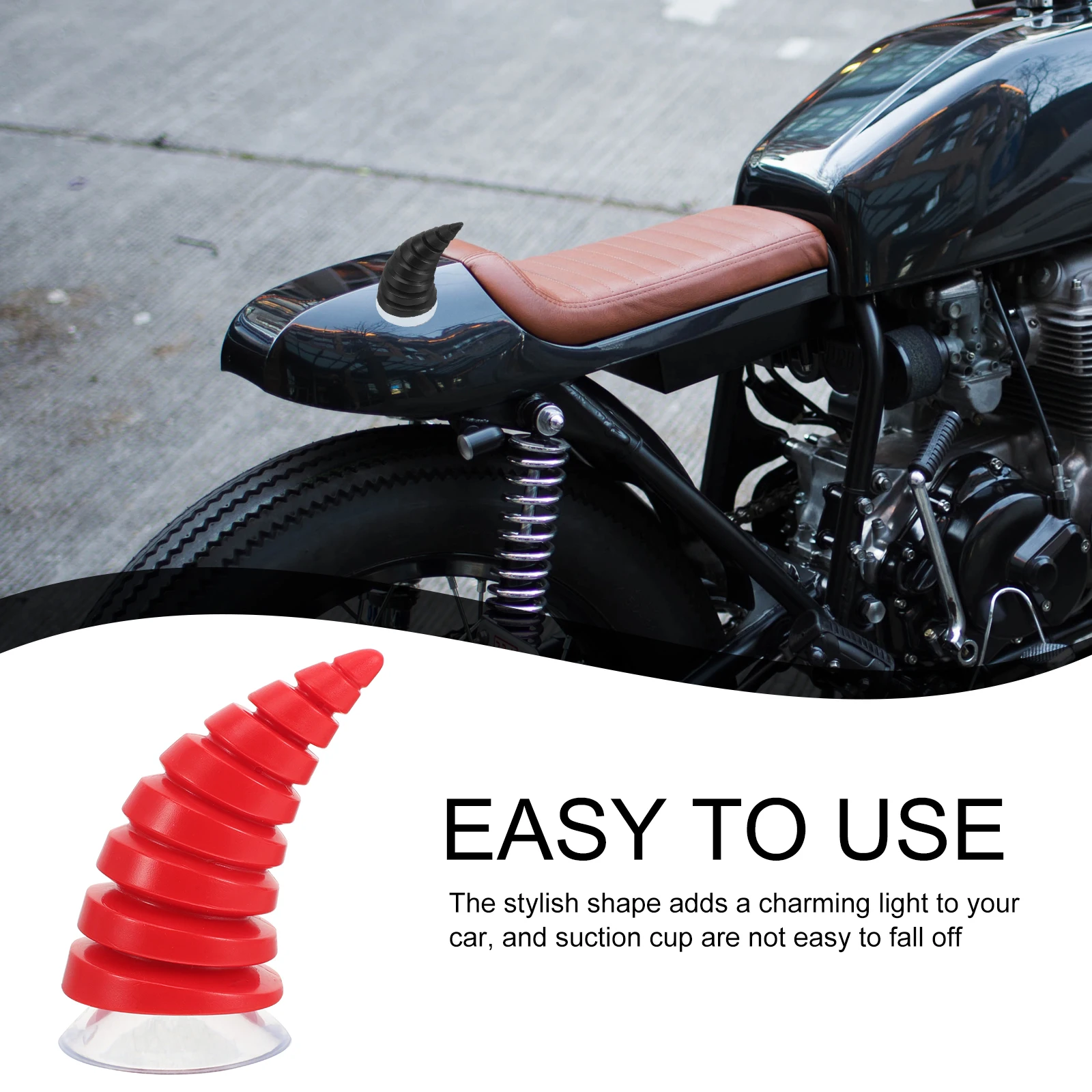 

3D Suction Cup Horn Decoration Small Horns Motocycle Helmat Accessory Motorbike Accessories Utv Kit for Car Motorcycle