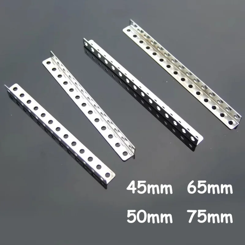 

10pcs 45/50/65/75mm 90° Small Right Angle Iron Bar Rod L-shaped Angle Iron Bracket Holders For Toy Model