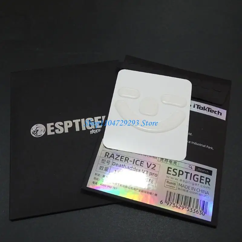 Мышиные коньки Y2GD Pads Pads Ice версия Esptiger Gaming Mouse Feet Sticker для Deathadder Mouse White