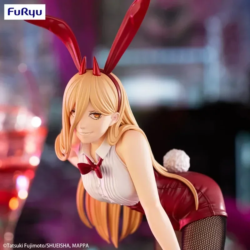 W magazynie FuRyu Original Bicute Bunnies Chainsaw Man Power Rabbit Girl Figurka akcji Anime Model Kolekcjonerskie zabawki dla chłopców 25Cm