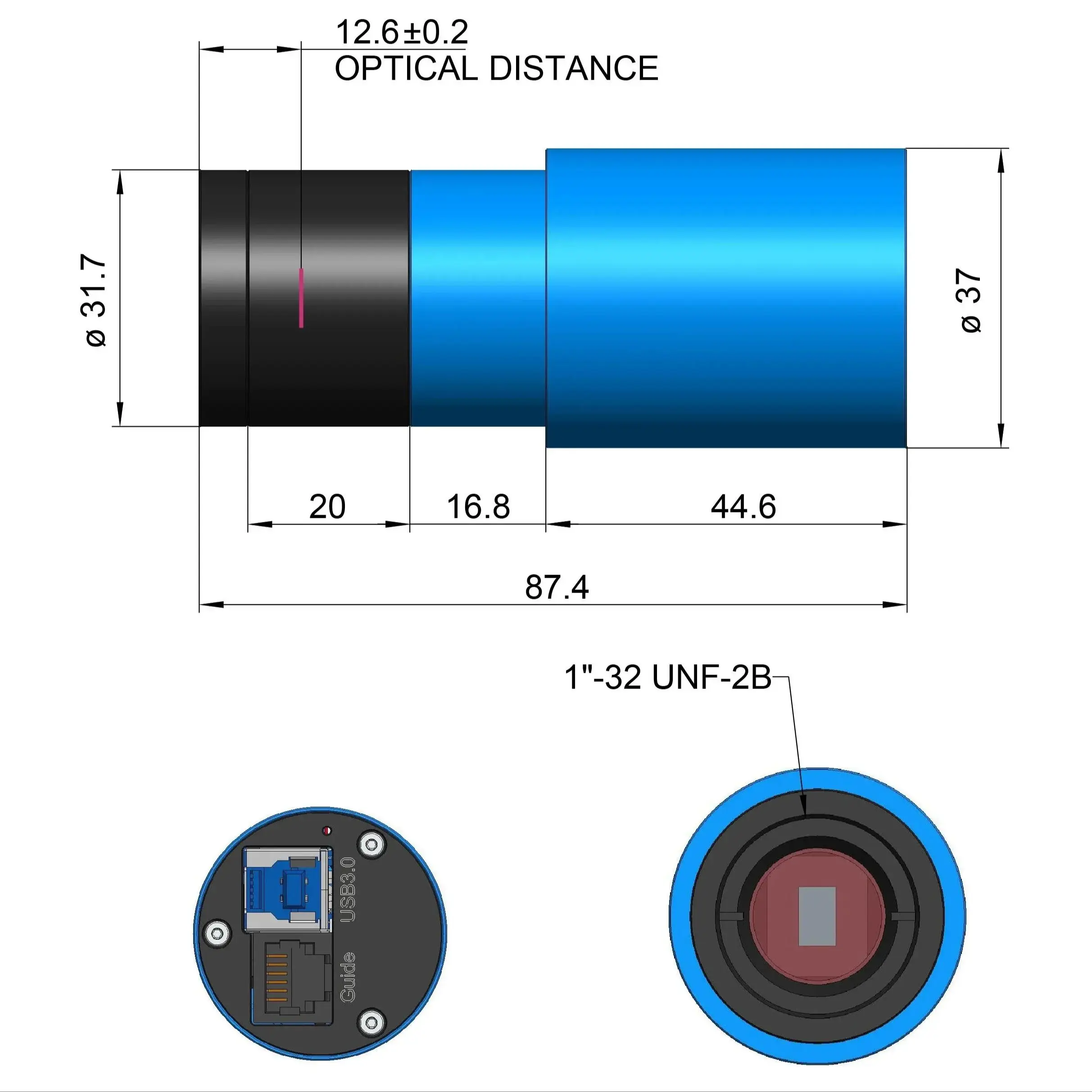 Aparat astronomiczny CMOS IMX462m USB3.0 1. 25-calowy Mono planetarny aparat prowadzący fotografia planetarna typ ASI 462mc ten sam Model