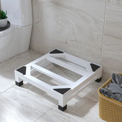 Washing machine base, movable storage bracket, universal drum, refrigerator pad, heightened shockproof foot pad bracket