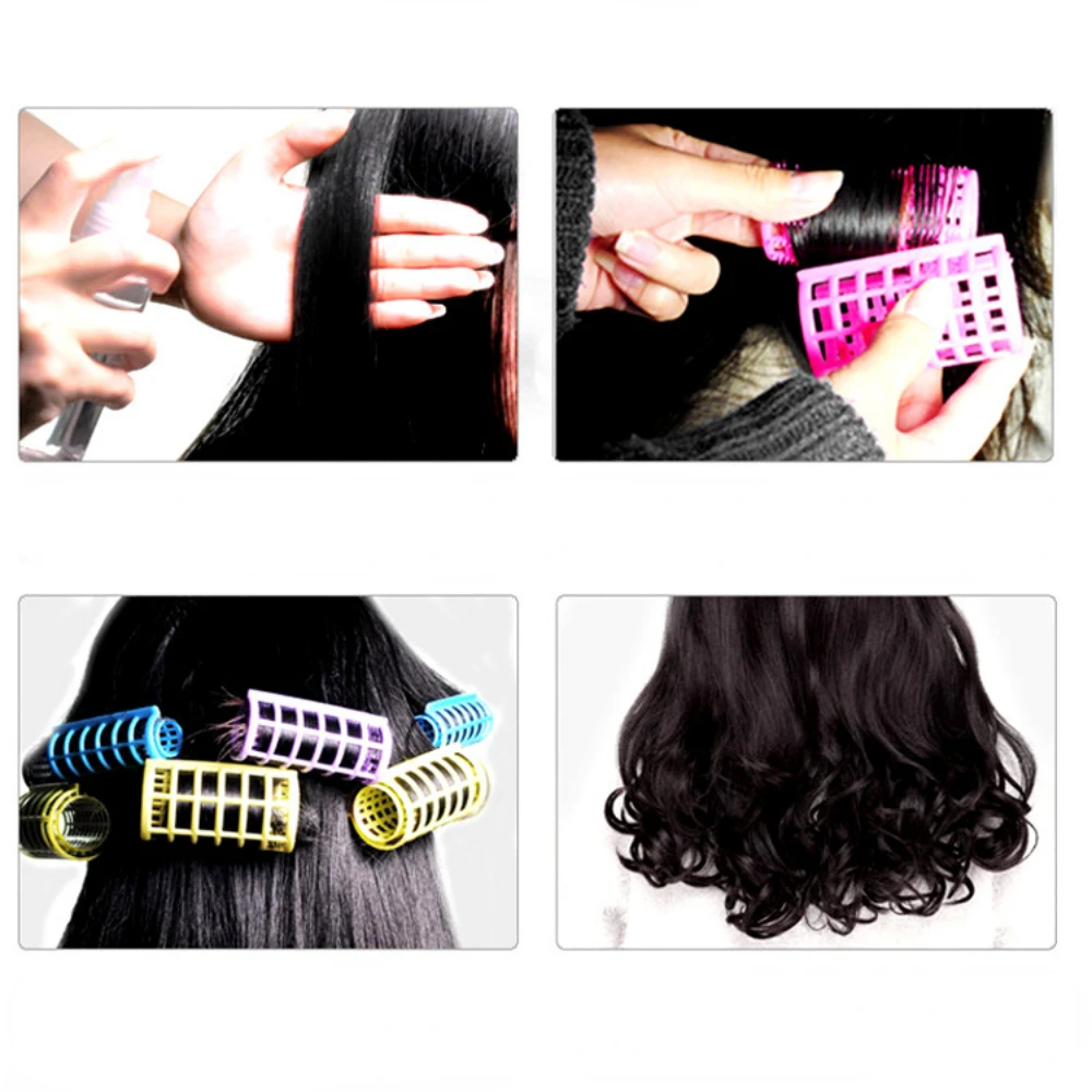 6-14pcs 5 Sizes Hairdressing Hair Curler Rollers Home Use DIY Magic Double Layer Styling Roller Roll Curler Hair Styling Tools view 6