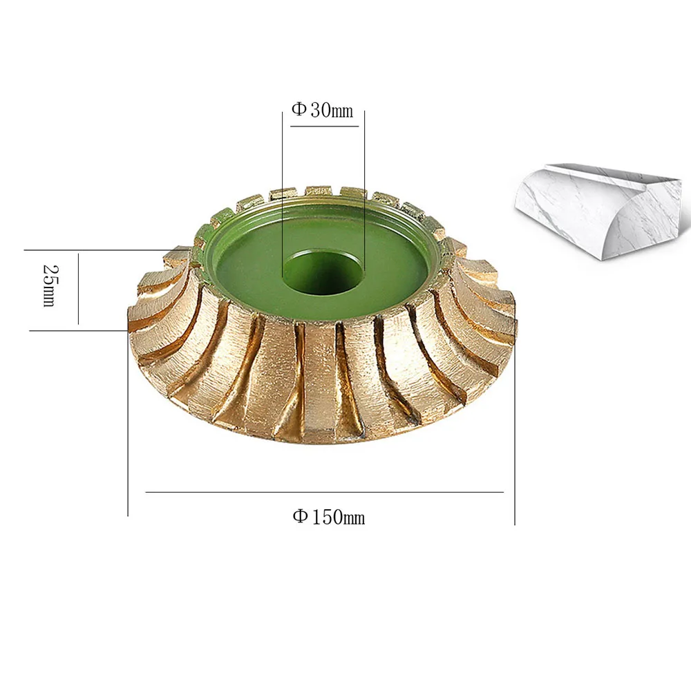 Muela de borde de diamante para piedra de granito, diámetro de segmento sinterizado de 150mm, agujero de 30mm