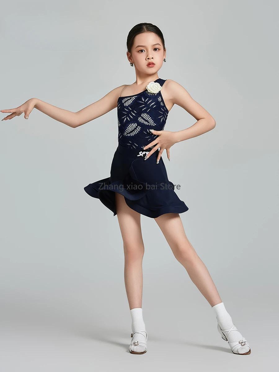 

Cha Cha Rumba Tango Latin Dance Dress Girls Latin Dance Clothes Kids Salsa Dance Costume Children Ballroom Competition Dresses