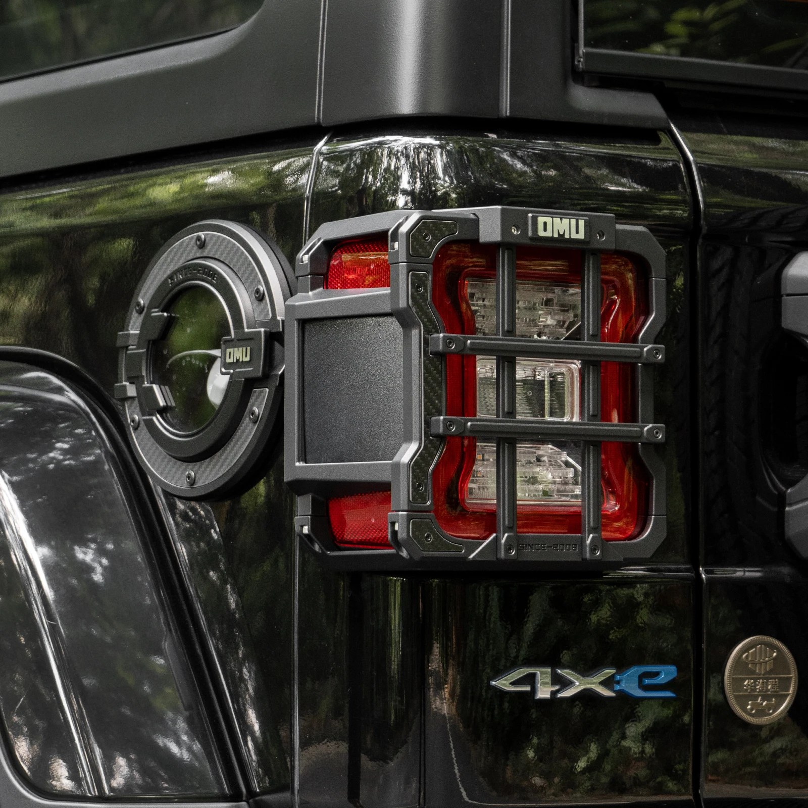 OMU 4x4 Aluminum Taillight Protective Cover For Jeep Wrangler JL JLU 4xe 2018-2024 4/2-Door Rear Lamp Guards Offroad Accessories