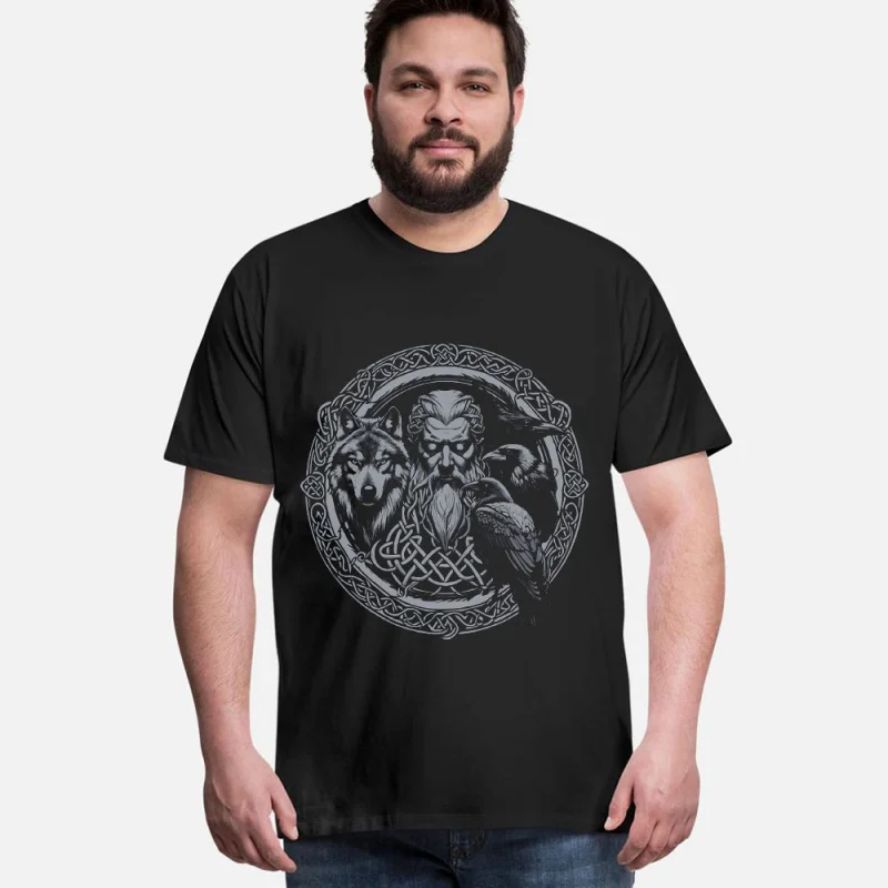 

Viking Warrior Man Odin Thor Norman Walhalla 0414 Nordic Gift T-Shirt Norse Myths Graphic clothes All size tops S-6XL