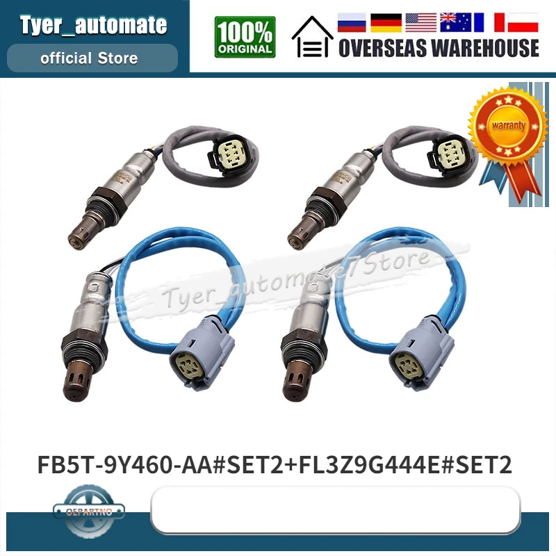 

FB5T-9Y460-AA FL3Z9G444E 4Pcs Oxygen Sensor O2 Sensor For 2015-2018 FORD EDGE 3.5L 2016-2019 FORD EXPLORER 3.5L