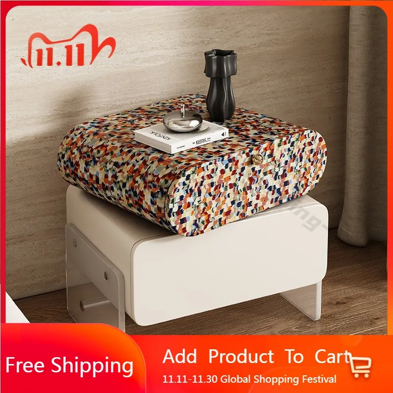 

Cute Trendy Bedside Table Corner Nordic Storage Cabinets Nightstand Bedroom Simple Decor Mesitas De Noche Garden Furniture Sets