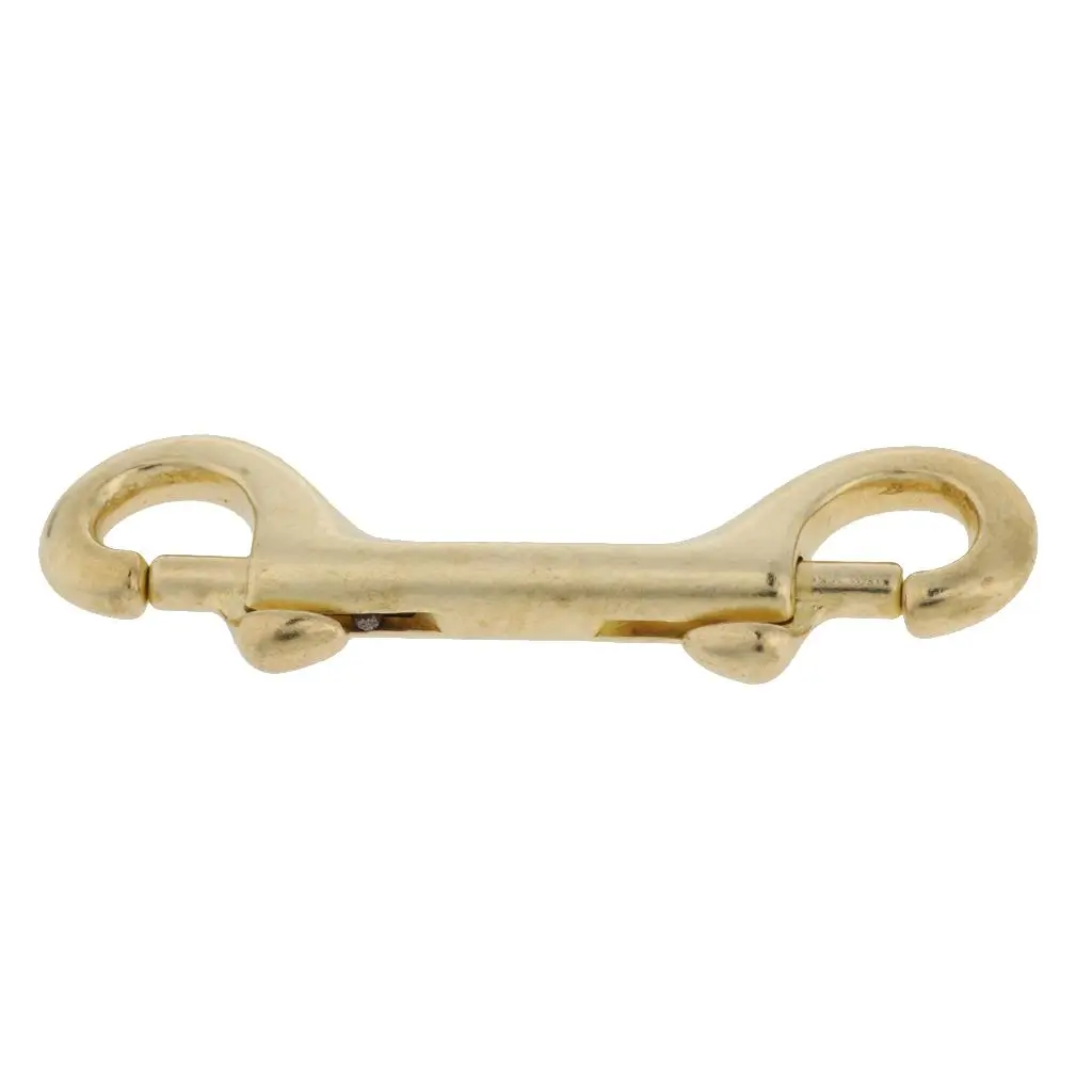 

2-4pack Double Ended Snap Hook Key Holder Brass Clip Keychain 78mm