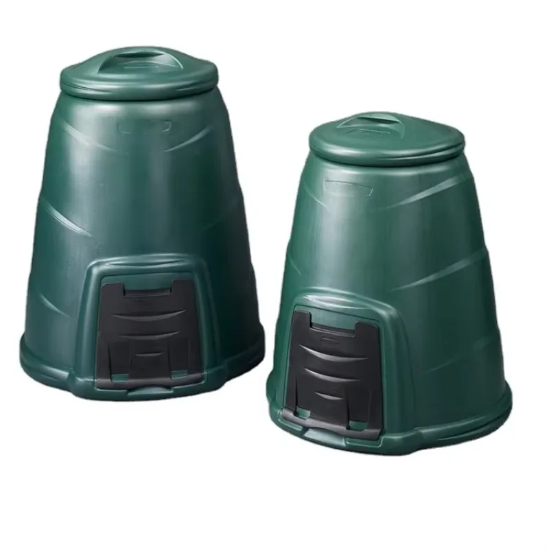 220L HDPE Plastic Easy Assembling Outdoor Green Tumbling Garden Compost Bin for Household