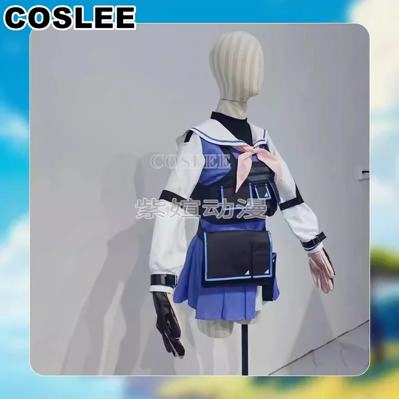 COSLEE Blue Archive Tsukiyuki Miyako Cosplay Costume Lovely Rabbit Uniforms Dress Halloween Carnival Party Outfit Game Suit