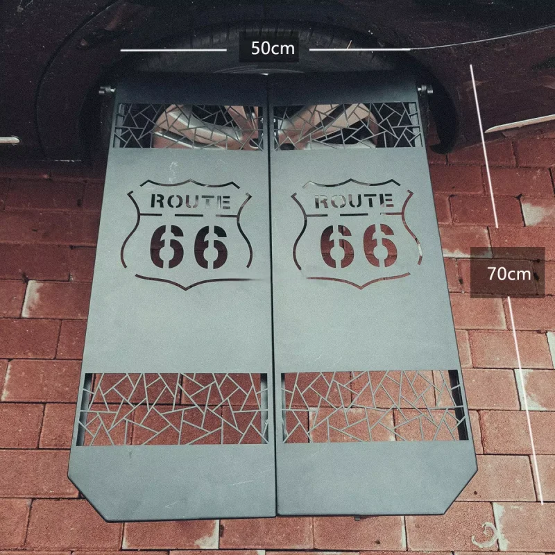 طاولة تخييم بإطارات السيارة محمولة قابلة للطي للشواء وطاولة عجلة السيارة مع سطح غير قابل للانزلاق وإكسسوارات السفر والنزهات