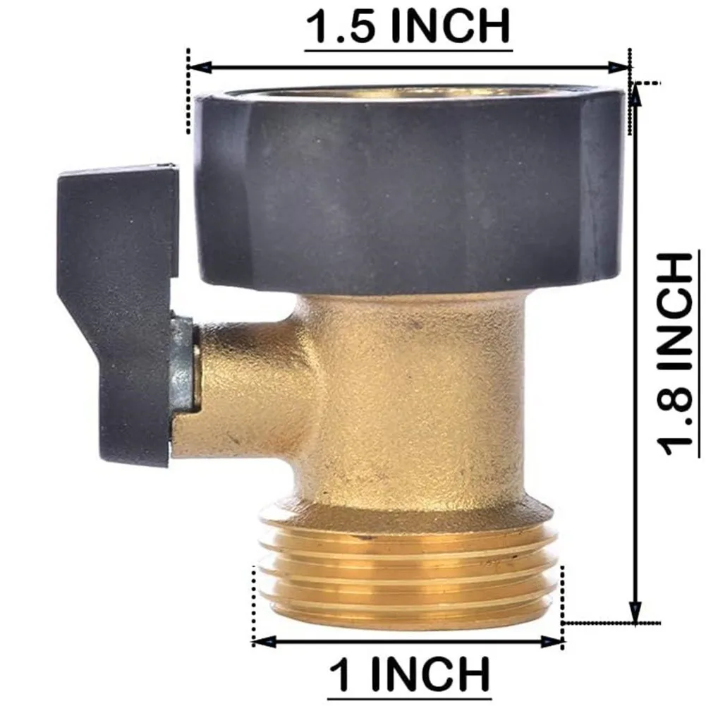 Outdoor Faucet Adapter Garden Shut Off Valve For Lawn Irrigation Rust Resistant Design Includes Rubber Washers