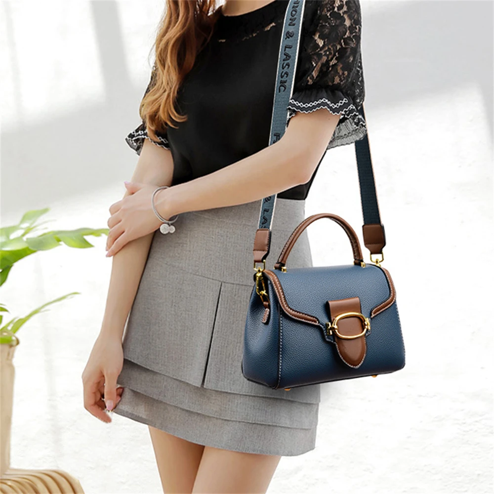 2023 Fashion Women\'s Handbag High Quality Leather Shoulder Bags Solid Color Ladies Designer Crossbody Handbag PU Bolsos De Mujer