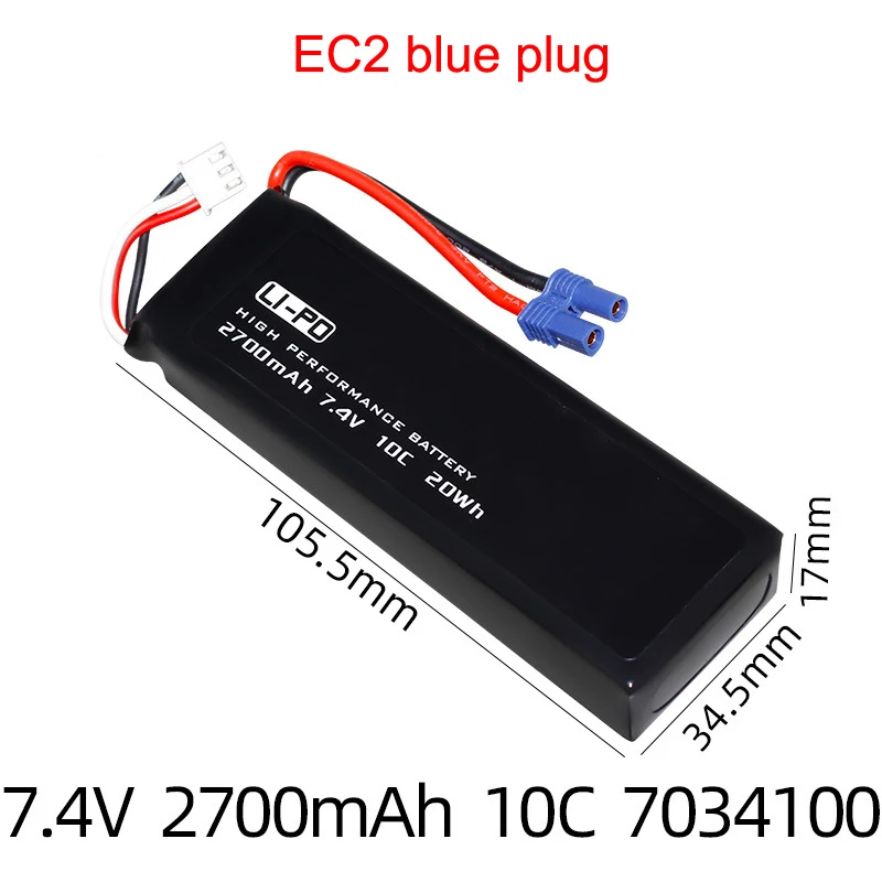 Originale per Hubsan H501S H501C H501W X4 7.4V 2700mAh 2S batteria lipo 20wh 10C batteria per RC Quadcopter Drone parti batteria