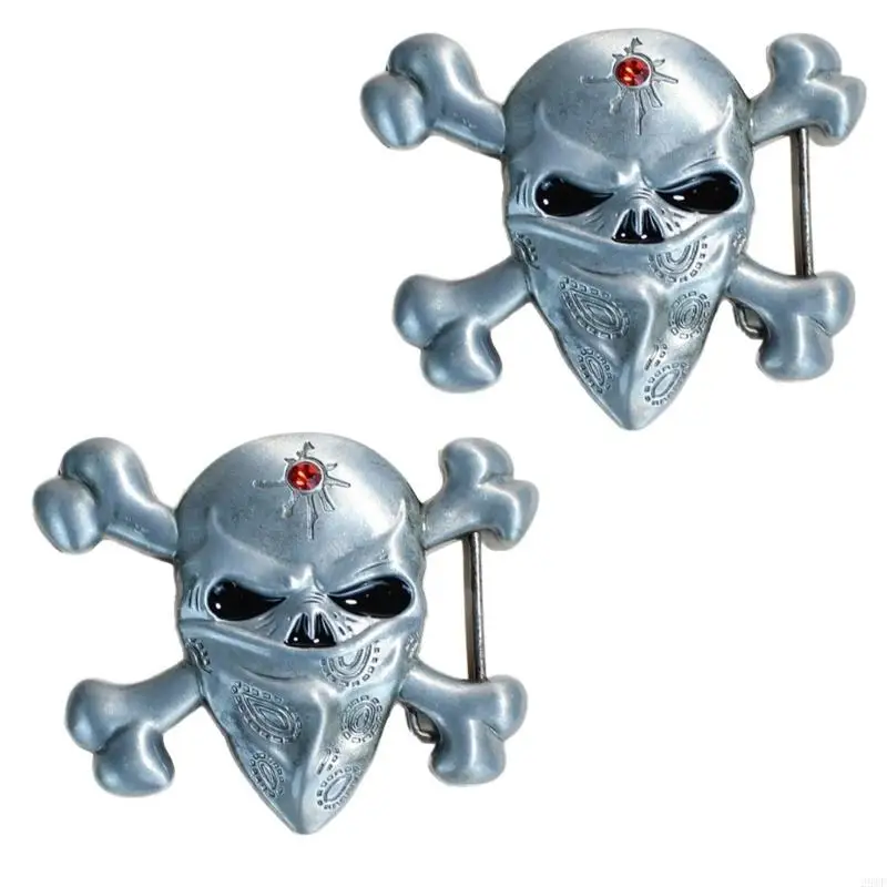 مشبك حزام جديد لعام 2025 بتصميم جمجمة غربية عتيقة مشبك حزام معدني لتعزيز المتانة والراحة في مناسبات مختلفة