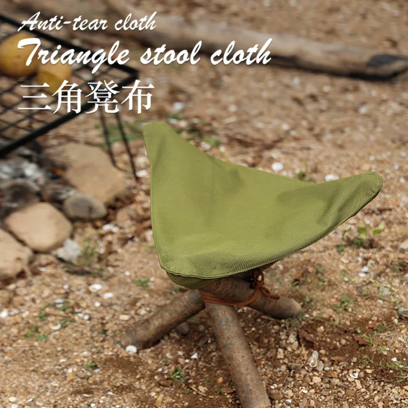 Outdoor Camping Triangle Stool Cloth, Fishing Stool Travel Mountaineering Folding Stool Cloth Foldable Portable Triangle Cloth