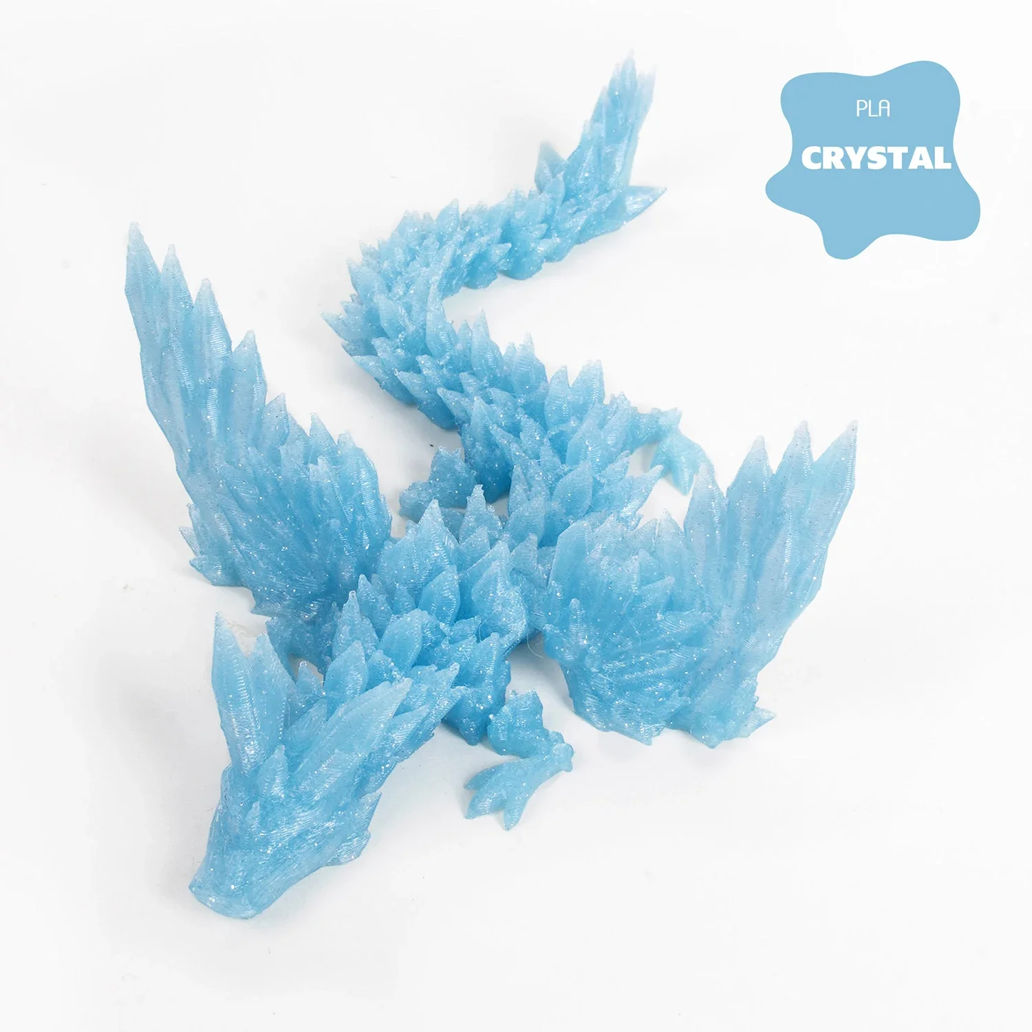 3D Printed Dragon Crystal Flying Dragon Ornament Movable Wing Dragons Landscape Decoration Ornaments Dragon Egg Toys for Kids