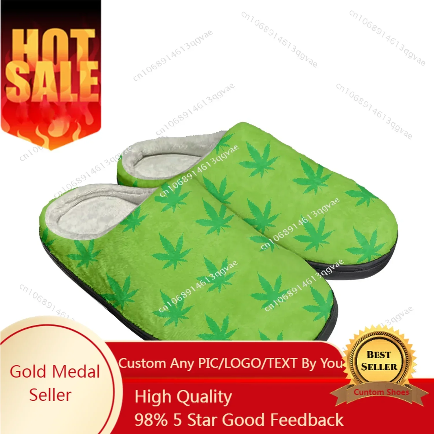 

Maple Leaf Printed Pop Home Cotton Custom Slippers Mens Womens Sandals Plush Bedroom Casual Keep Warm Shoe Thermal Slipper Black