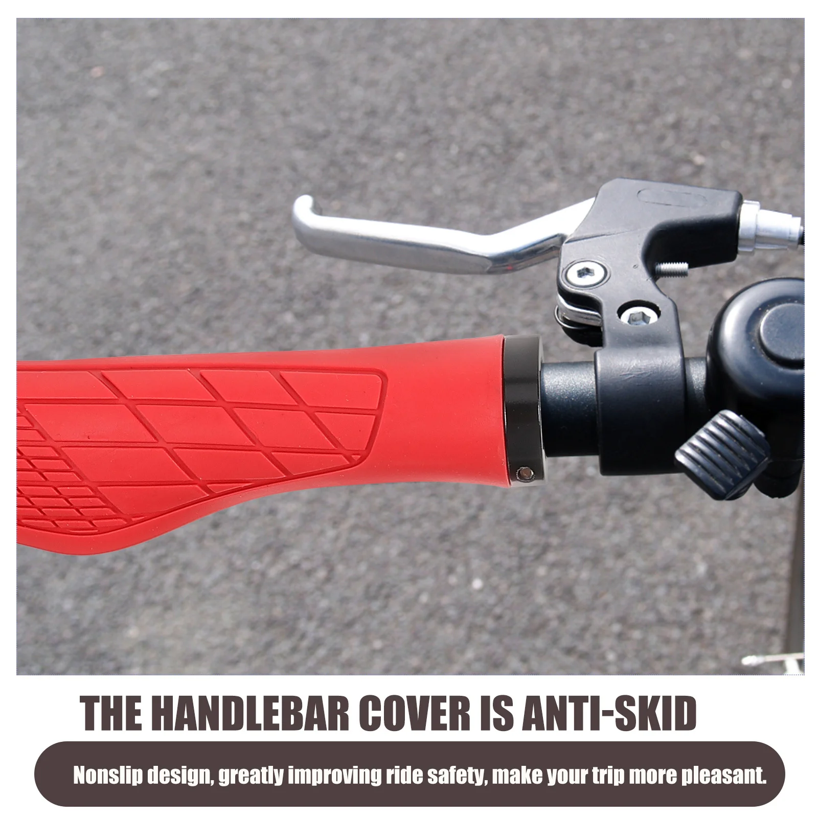 

1Pair Wear-Resistant Rubber Bicycle Handlebar Covers Anti-Skid Mountain Bike Grips Shock Absorption Bicycle Handlebar Grips