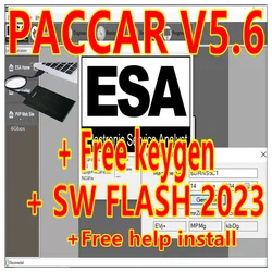 Newest 2023 ESA Electronic Service Analyst 5.6 + 2023 SW FLASH FILE+keygen UNLOCK for Paccar