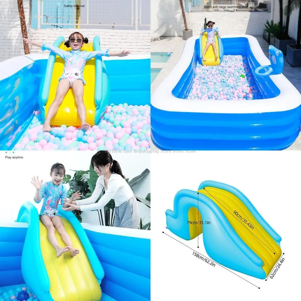 Nadmuchiwany zamek zjeżdżalnia dla dzieci zjeżdżalnia do basenu zabawka zabawny prezent urodzinowy