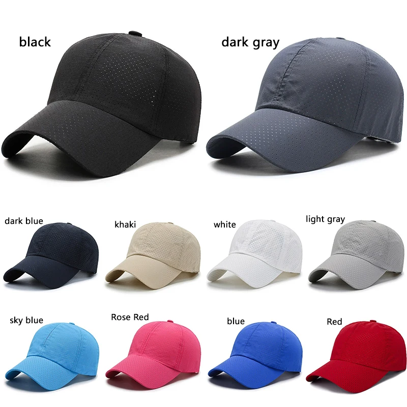 Mesh-Schnelltrocknende Kappe für Herren Lauf- und Sportbaseballmütze Damen Golf-Tenniskappe Atmungsaktiver Sonnenhut für Outdoor-Jogging – Detail 1