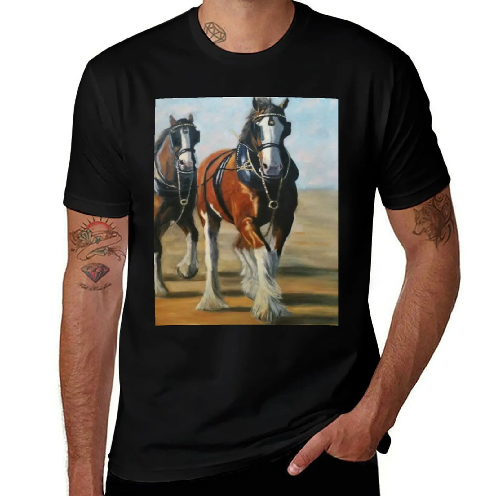 

clydesdale heavy horse. T-Shirt t shirt man designer t shirts for man graphic cars T-Shirt