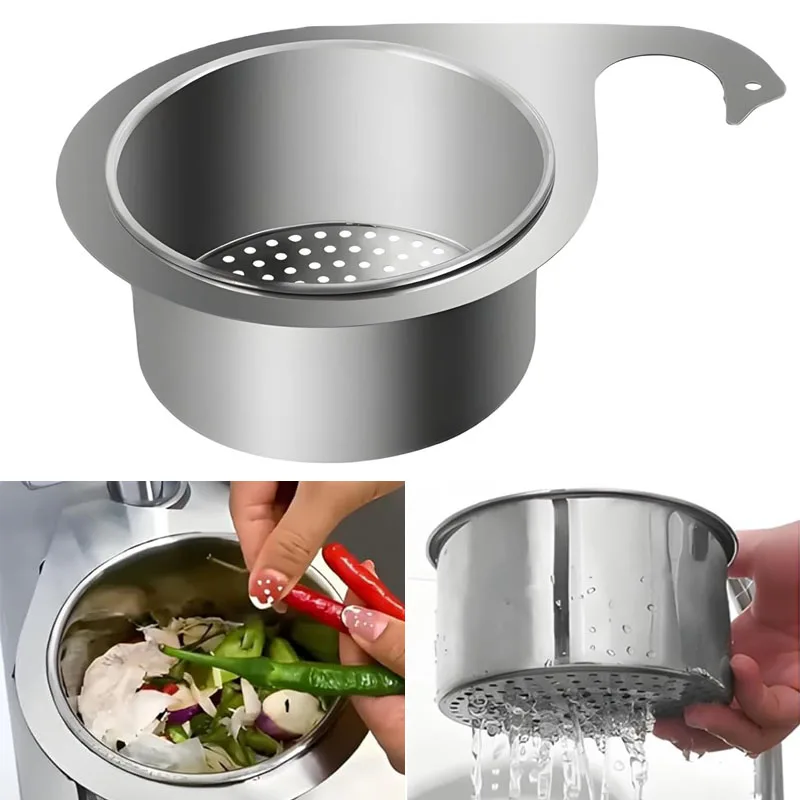 

Kitchen Sink Strainer Drain Water Basket Kitchen Swan Filter Basket Dedicated Hanging Strainers Sponge Brush Storage Rack