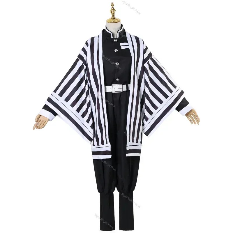 Anime Demon Killer Kimetsu No Yaiba Iuro Obanai Haori Kimono Cosplay disfraz peluca serpiente blanca accesorios costo de Halloween