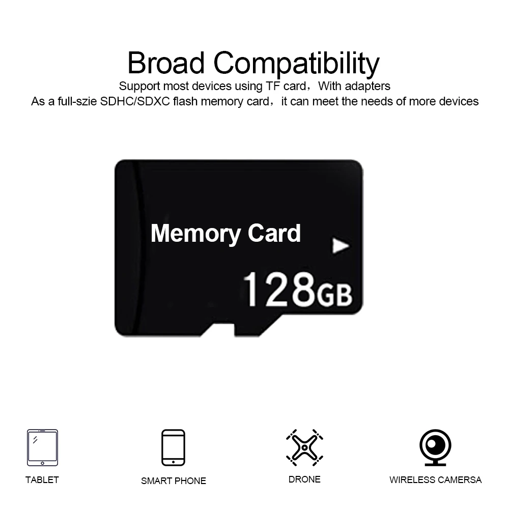 10pcs/lot Mini  TF SD Memory Card 128GB 64GB 32GB 16GB 8GB High Speed Flash TF SD Card 128 64 32 16 8 GB TF SD  Card Flash Card