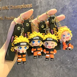 2024 New Naruto Cartoon Keychain Naruto Doll School Bag Pendant Car Key Chain Accessories Women's Bag Pendant Children's Gift