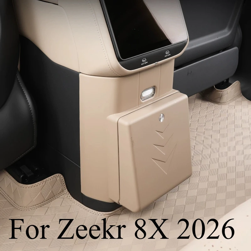 

For Zeekr 8X 2026 Car Specialized Trash Can Rear Refrigerator Anti Kick Pad Protective Cover Interior Modification