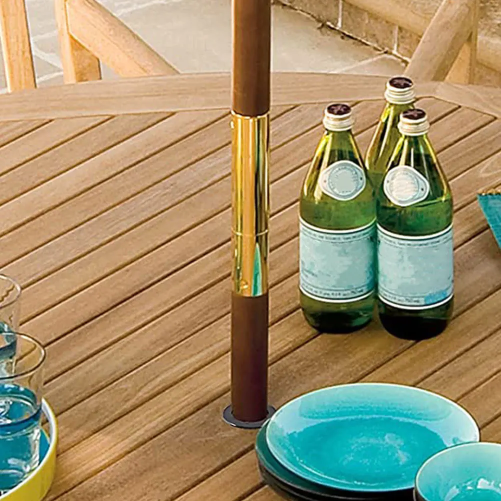 

4Sets Table Umbrella Hole Ring Smooth Silicone Universal Fit Outdoor Patio Sunshade Cover Set for Wind Resistant Protection