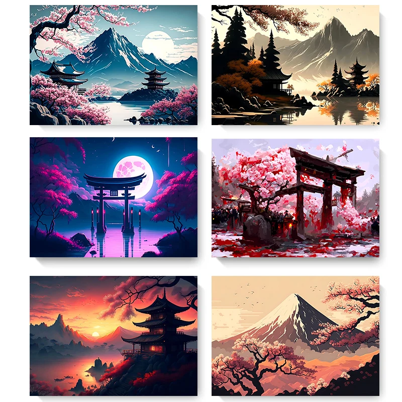Japanese Landscape Poster Canvas Painting Print Wall Art Picture Bar Cafe Vintage Home Room Decor Aesthetic Mural Gift Frameless