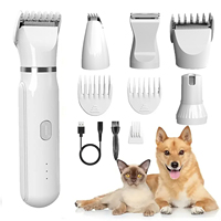 4 IN 1 Electric Dog and Cat Trimmer Rechargeable Pet Clippers for Dogs Foot Hair Remover Machine Pets Grooming Kit