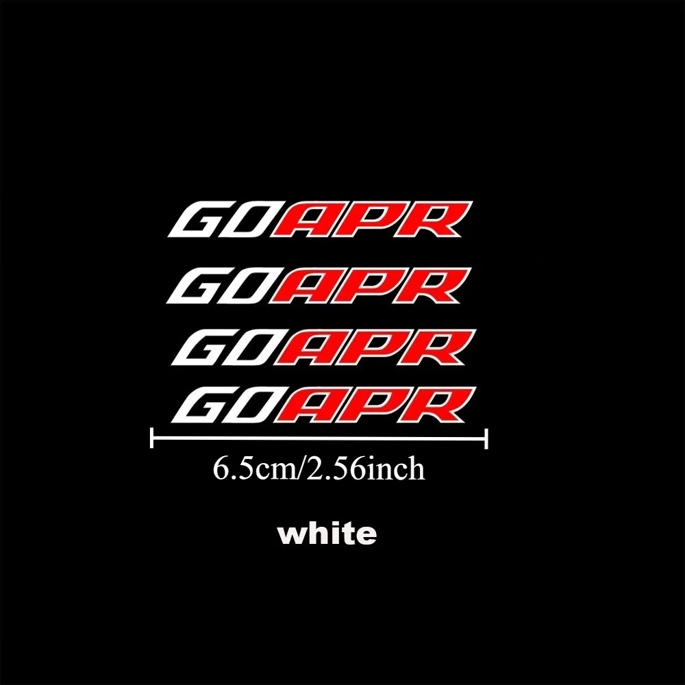 4Pcs/Set GOAPR Racing Style Car Stickers, Letter Design Waterproof Vinyl Decals for Car Exterior Decoration